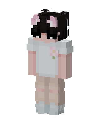 Pastel Cat Boy skin, 3D preview