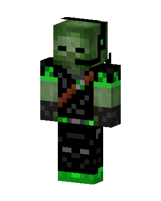 Green Villain Boy skin, 3D preview