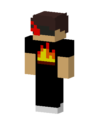Flame Tee Gamer skin, 3D preview