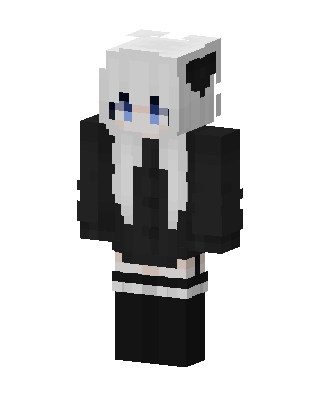 Shadow Cat Girl Minecraft anime skin