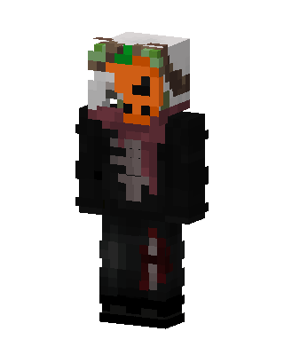 Black Masked Suit Boy skin, 3D preview