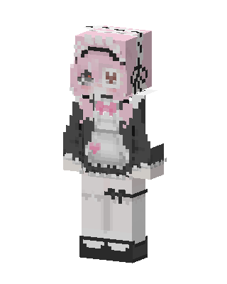 Pink Maid Minecraft cute skin