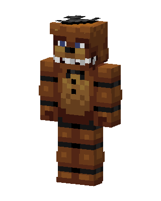 Freddy Fazbear skin, 3D preview