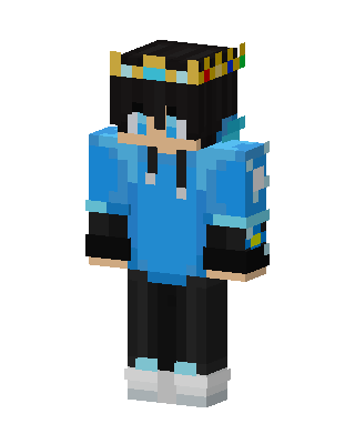 Blue Hoodie King skin, 3D preview