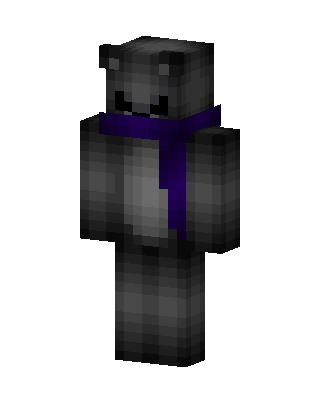 Gray Bear Scarf Minecraft skin