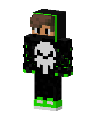 Black Hooded Villain Boy Minecraft skin