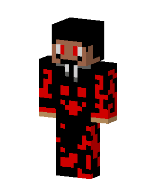 Black Glowing Villain Boy skin, 3D preview