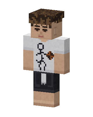 White Player Boy skin, 3D preview