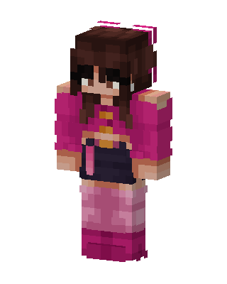 Pink Cutie Girl skin, 3D preview