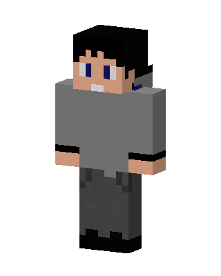 Gray Hoodie Guy skin, 3D preview