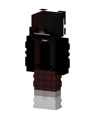 Black Emo Minecraft goth skin