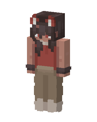 Red Bow Girl skin, 3D preview