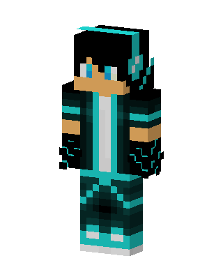 Cyan Circuit Hoodie Minecraft skin
