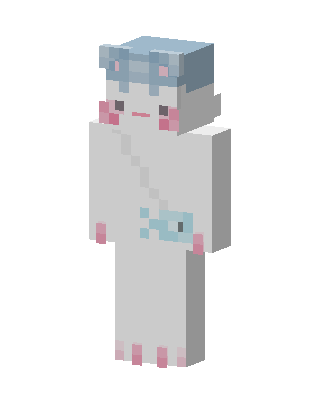 Axolotl Hoodie skin, 3D preview