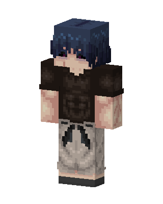 Gray Emo skin, 3D preview