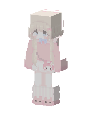 Pastel Bunny Girl skin, 3D preview