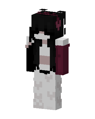 Crimson Ghost Girl skin, 3D preview