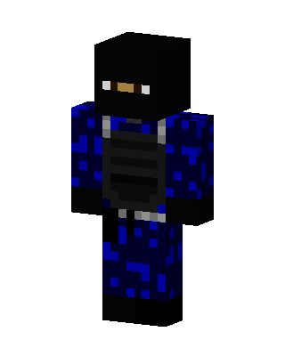Blue Camo Ninja skin, 3D preview