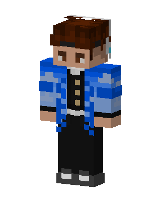 Blue Jacket Boy skin, 3D preview