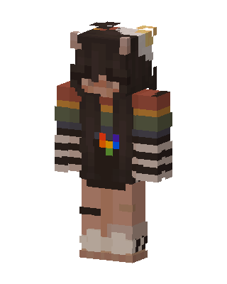 Rainbow Sleeve Girl Minecraft skin