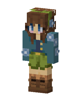 Teal Hero Girl skin, 3D preview