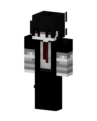 Black Villain Boy Minecraft goth skin