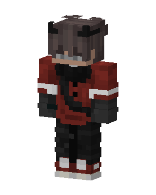 Red Hoodie Boy skin, 3D preview