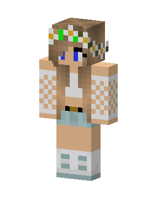 Flower Crown Girl skin, 3D preview