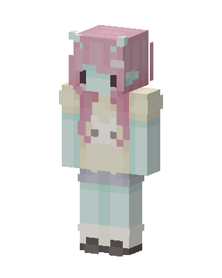 Pastel Horn Girl skin, 3D preview