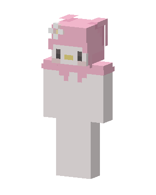 Pink Cutie Girl skin, 3D preview