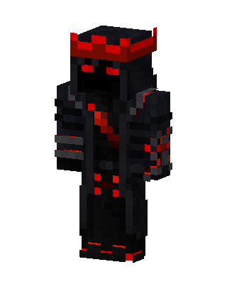 Black Crowned Villain Boy skin, 3D preview