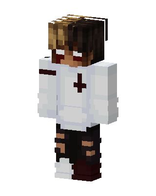 Split Hair Hoodie skin, 3D preview