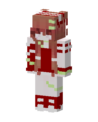 Candy Cane Girl skin, 3D preview