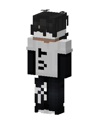 Monochrome Hoodie skin, 3D preview