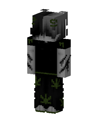 Black Gamer Boy skin, 3D preview