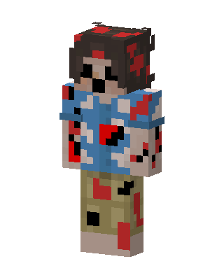 Blue Player Girl skin, 3D preview