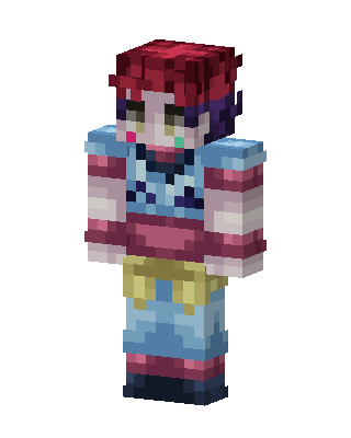 Blue Player Girl skin, 3D preview