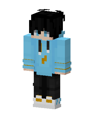 Sky Hoodie Boy skin, 3D preview