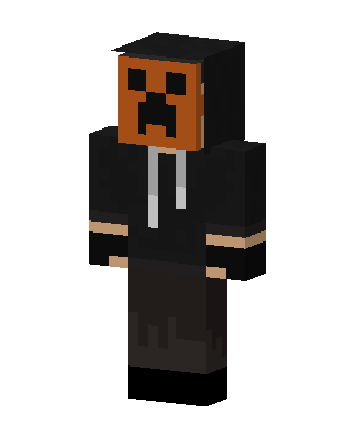 Creeper Hoodie skin, 3D preview