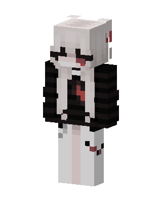 White Animal Girl skin, 3D preview