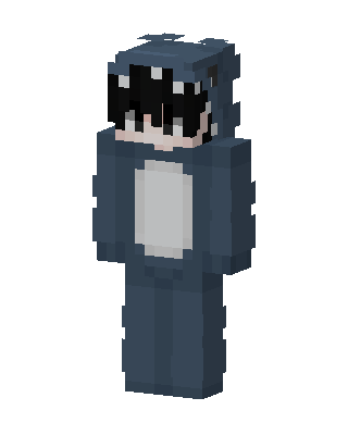 Shark Onesie skin, 3D preview