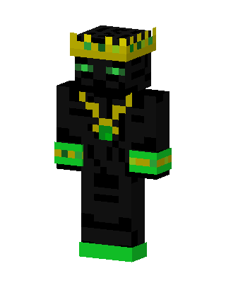Emerald Enderking skin, 3D preview