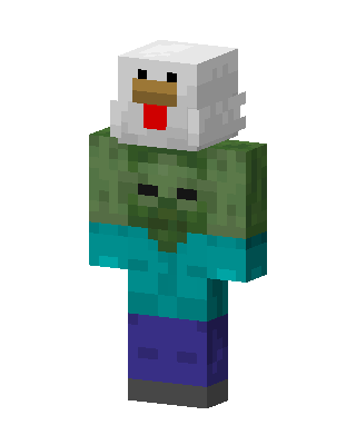 Chicken Zombie Minecraft green skin
