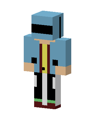 Blue Player Boy skin, 3D preview