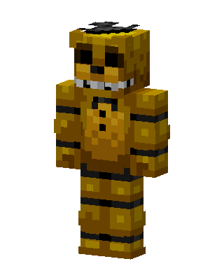 Golden Freddy skin, 3D preview
