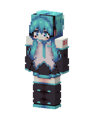 Hatsune Miku skin, 3D preview
