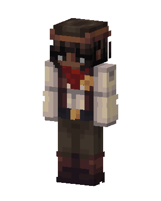 Brown Player Boy skin, 3D preview