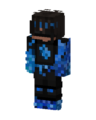 Blue Flame Hoodie skin, 3D preview