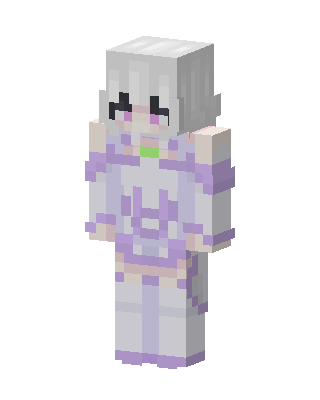 White Cutie Girl skin, 3D preview