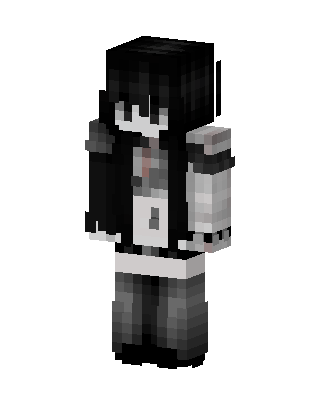 Black Emo Girl Minecraft skin